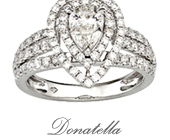 Double Halo Engagement Ring - Donatella